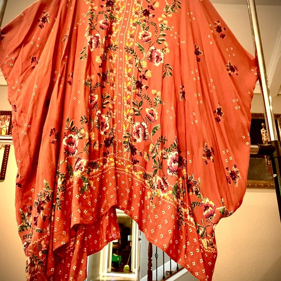 Boho KIMONO in Rust Floral - Picture 9 of 11